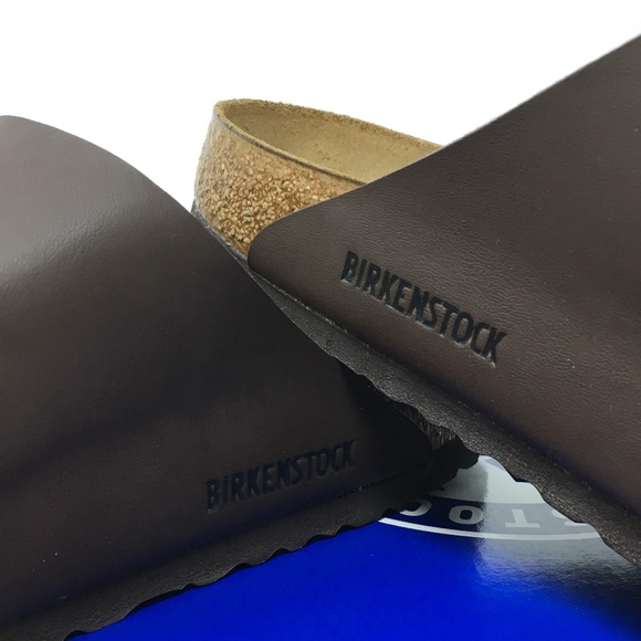 Birkenstock Arizona Brown Leather Slides Sandals - Picture 7 of 16